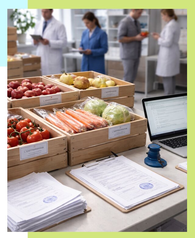 Сертификация овощей и фруктов в Кстове от 8656 р. | Алешин-Ксв