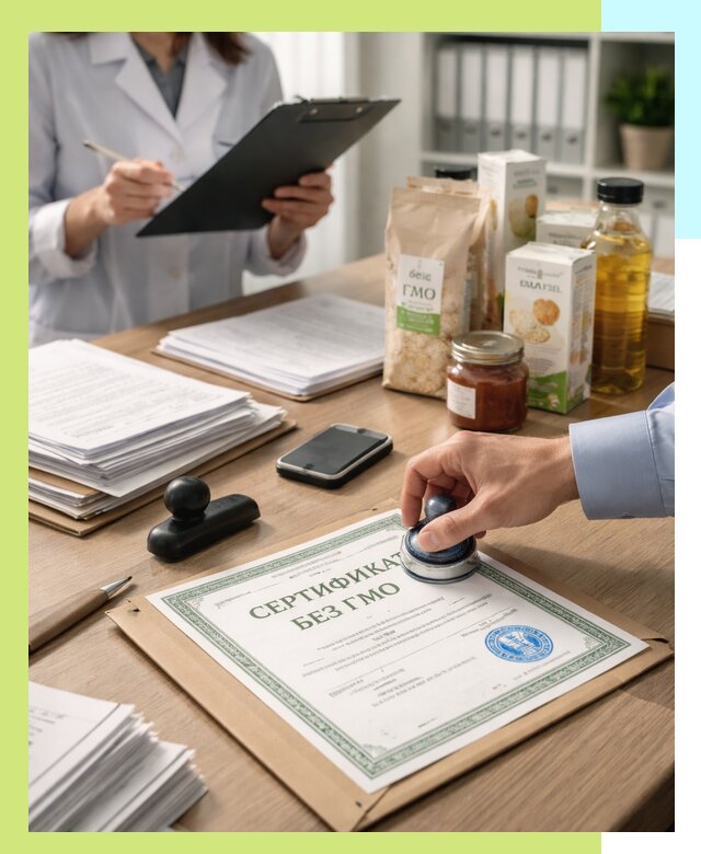 Получение сертификата Без ГМО для продукции в Кстове